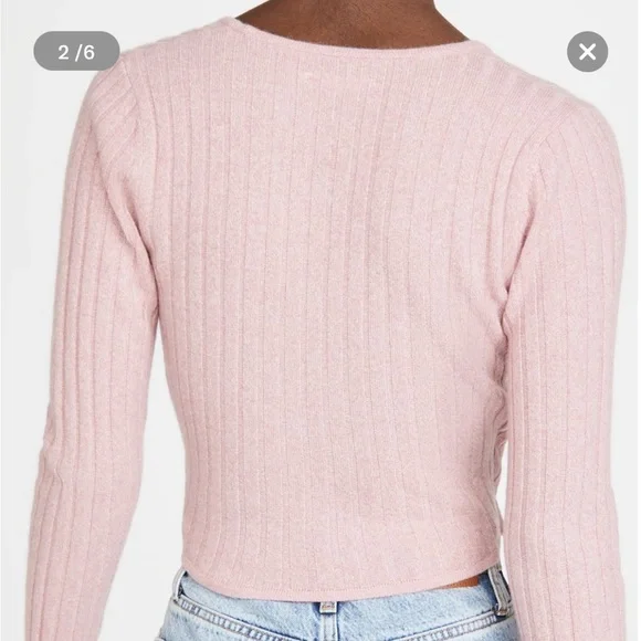 Like New: Reformation: cropped ballet-core cashmere - Picture 4 of 8